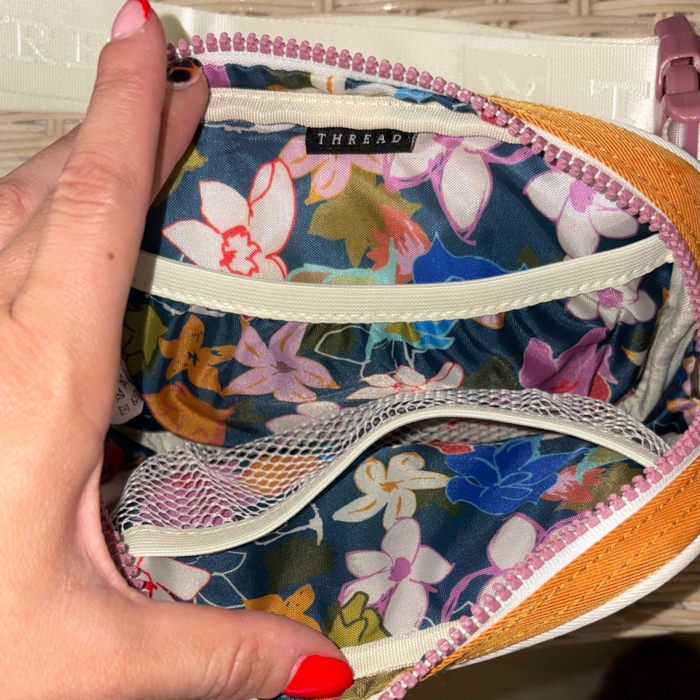 Stylish Orange Crossbody Bag with White Strap by Thread - Picture 3 of 3